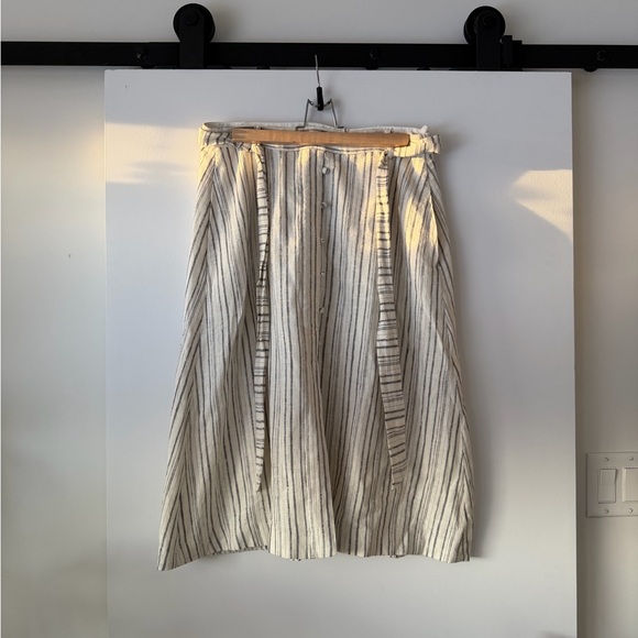 RW&CO. Dresses & Skirts - RW&CO. Cream and Black Striped A-Line Skirt